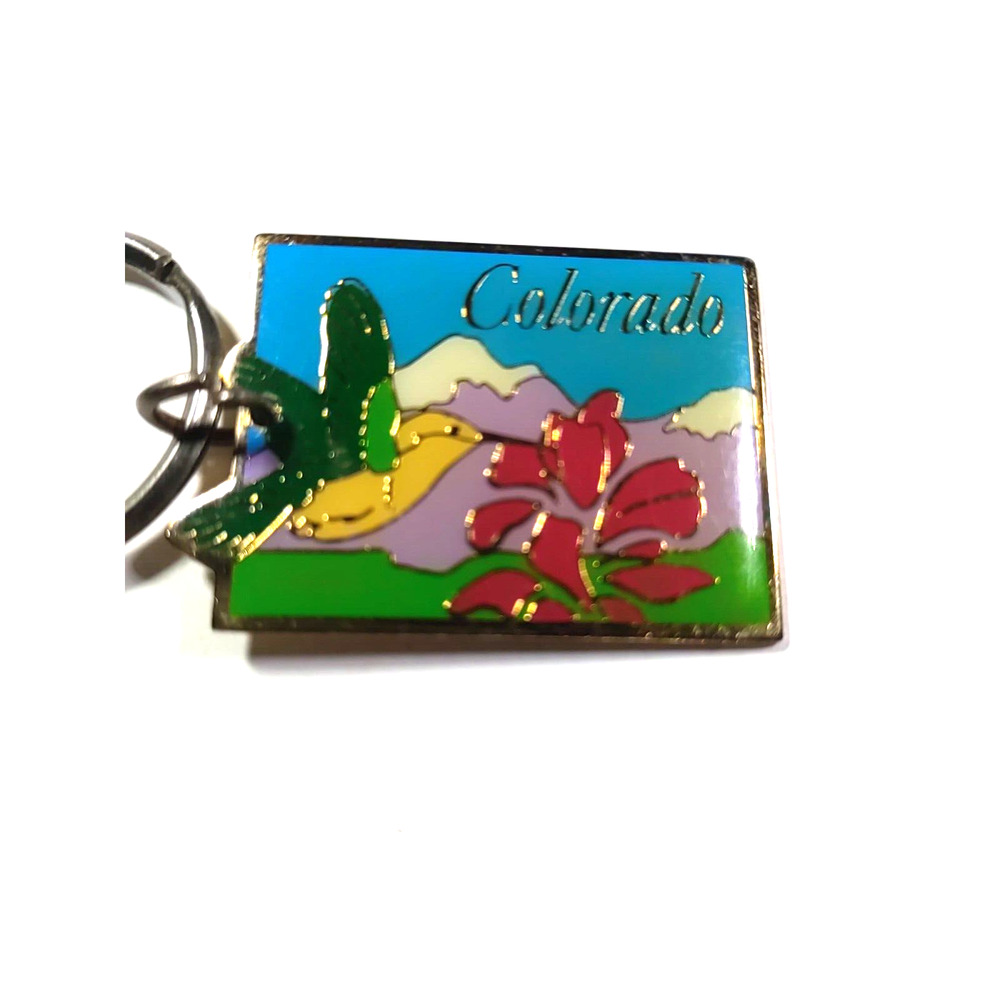 Colorado Metal Keychain Hummingbird Mountains - Picture 4 of 8